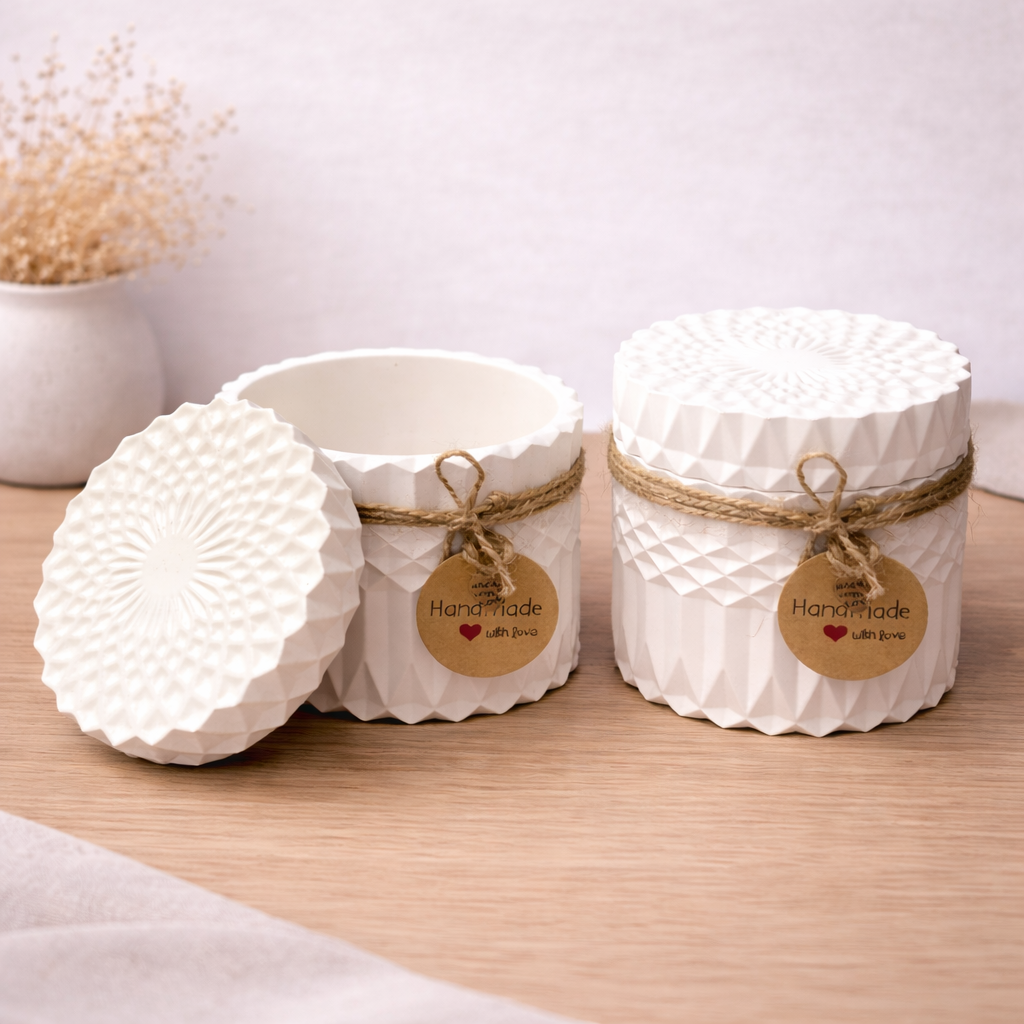 Gießkeramik Döschen mit Deckel – Deko & Geschenk – ChriDeko