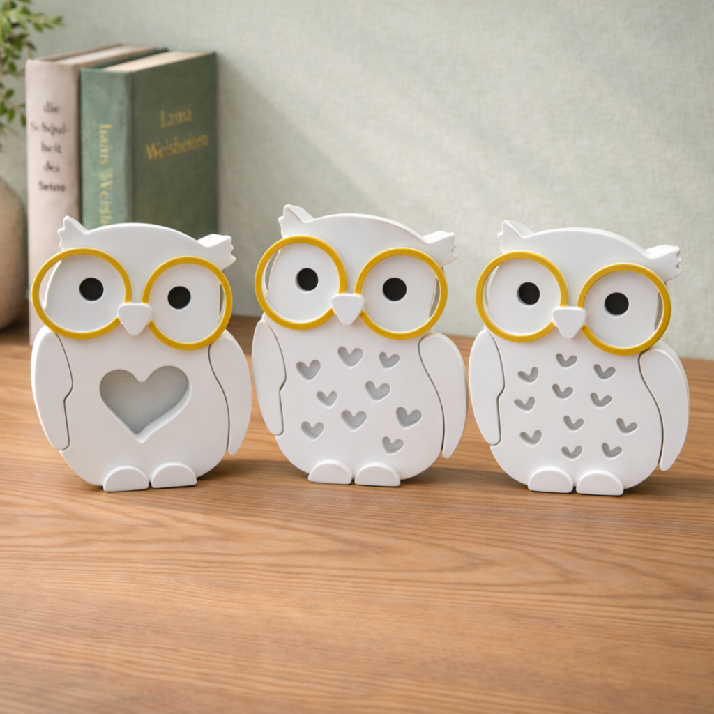 Eule "Großes Herz" mit Geschwister