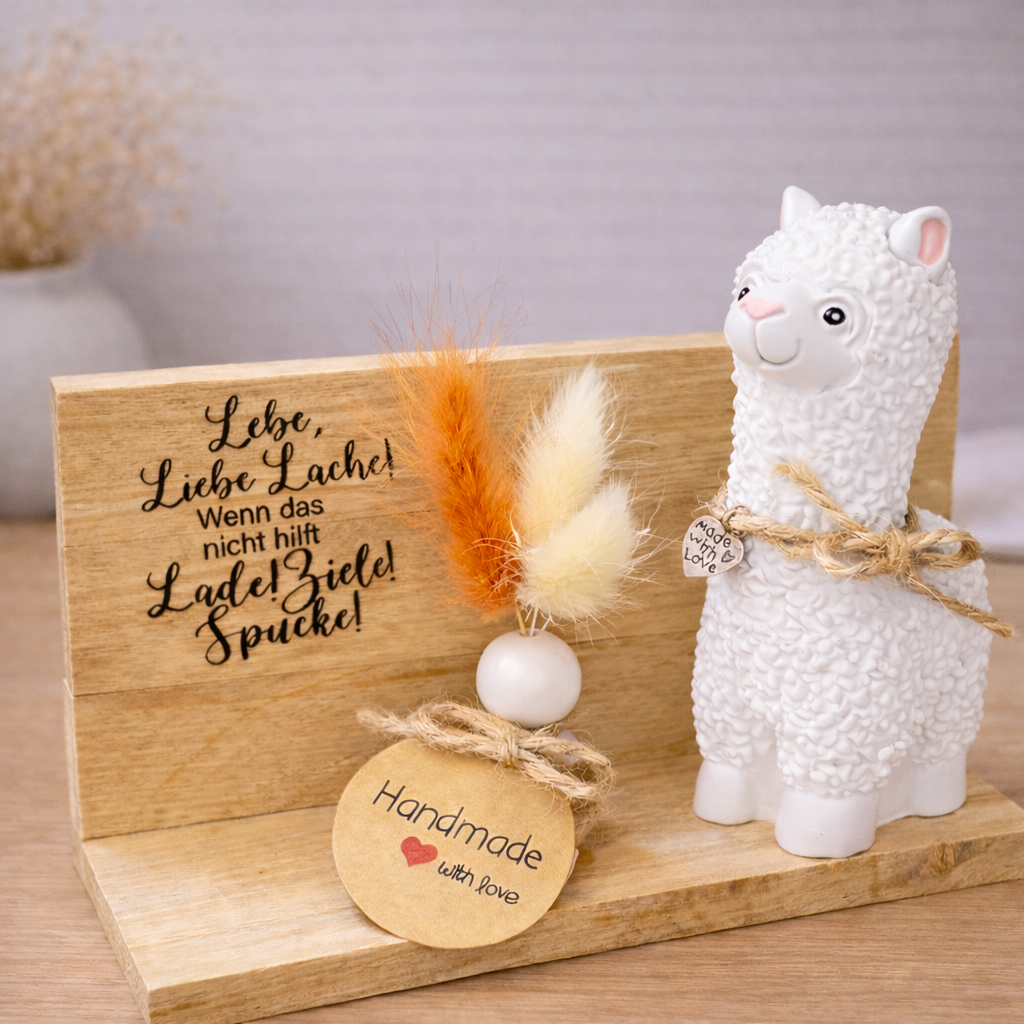 LAMA Weisheit "Lebe-Liebe-Lache"